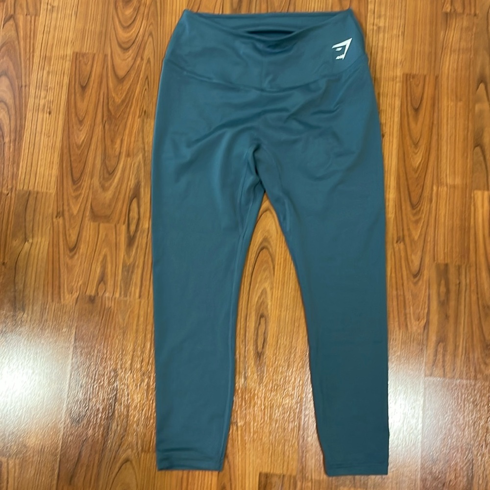 Teal Gymshark leggings 7/8 length size M
